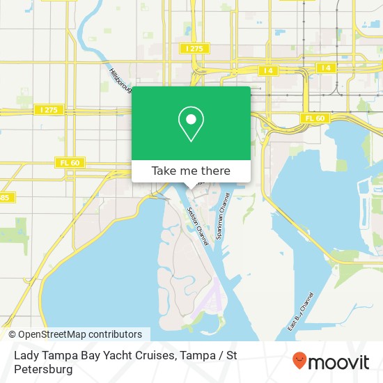 Mapa de Lady Tampa Bay Yacht Cruises