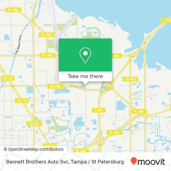 Bennett Brothers Auto Svc map