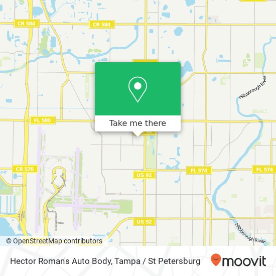 Hector Roman's Auto Body map