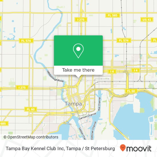 Mapa de Tampa Bay Kennel Club Inc