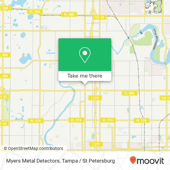 Myers Metal Detectors map