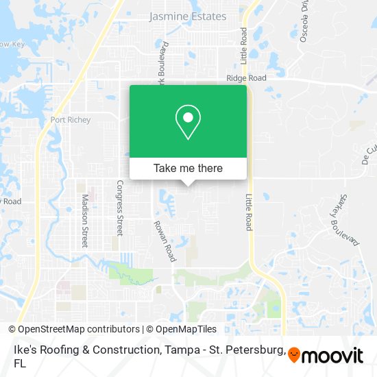 Ike's Roofing & Construction map