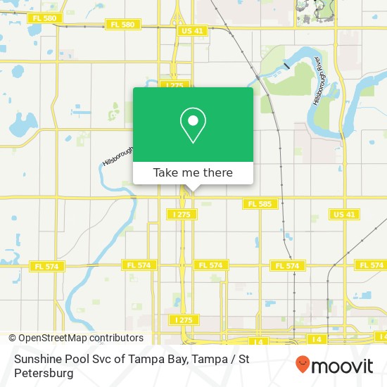 Sunshine Pool Svc of Tampa Bay map