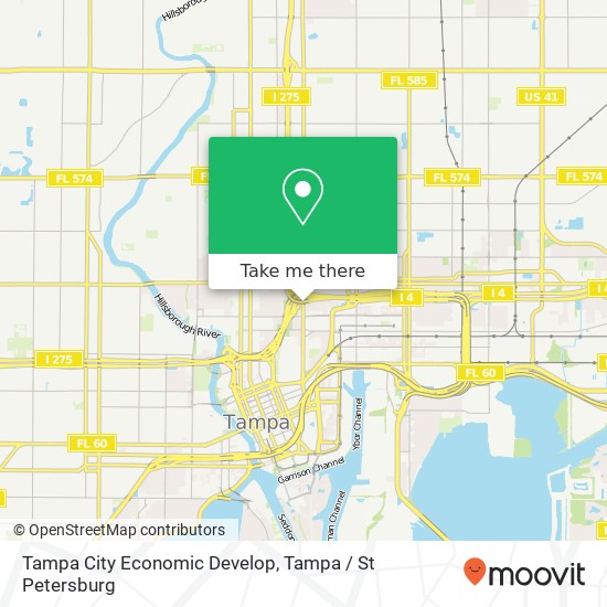 Mapa de Tampa City Economic Develop