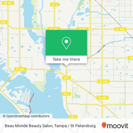 Mapa de Beau Monde Beauty Salon