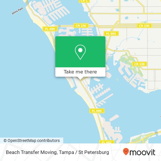 Mapa de Beach Transfer Moving