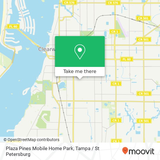 Mapa de Plaza Pines Mobile Home Park