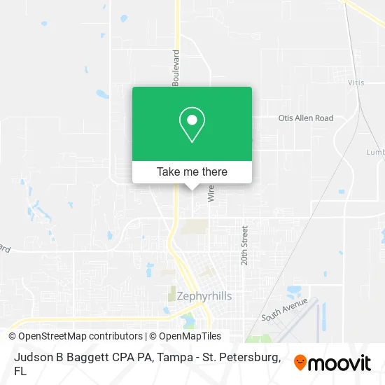 Judson B Baggett CPA PA map