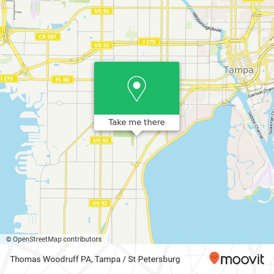 Thomas Woodruff PA map