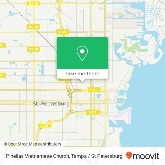 Pinellas Vietnamese Church map