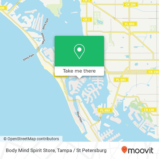 Body Mind Spirit Store map