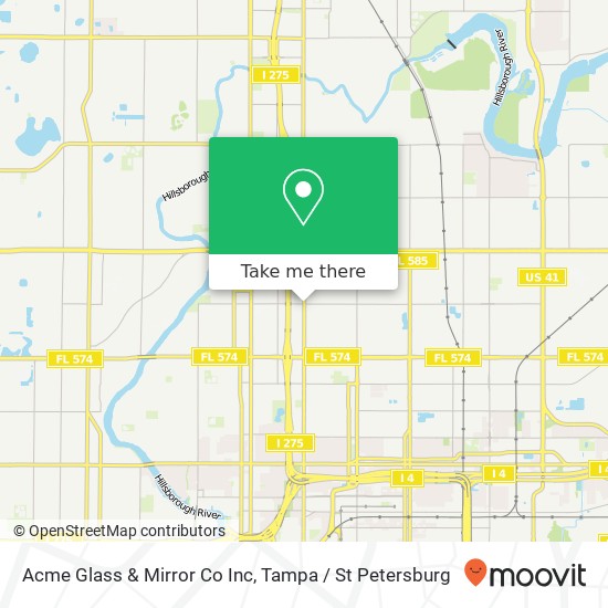 Acme Glass & Mirror Co Inc map