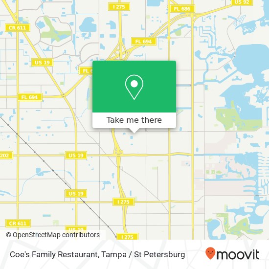 Coe's Family Restaurant map