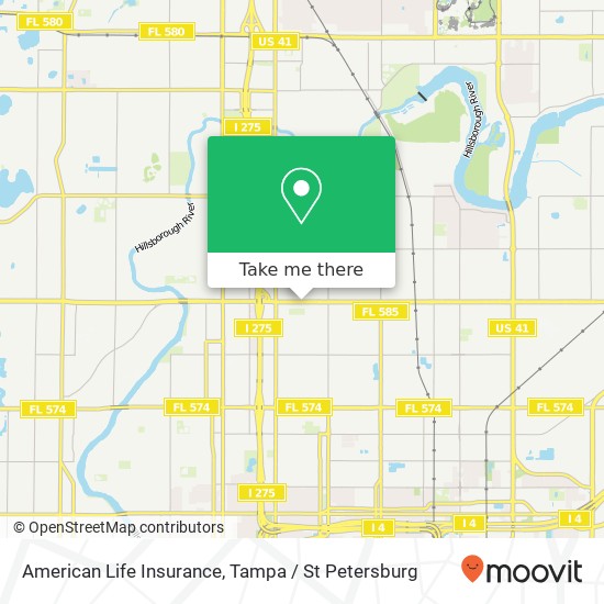 American Life Insurance map