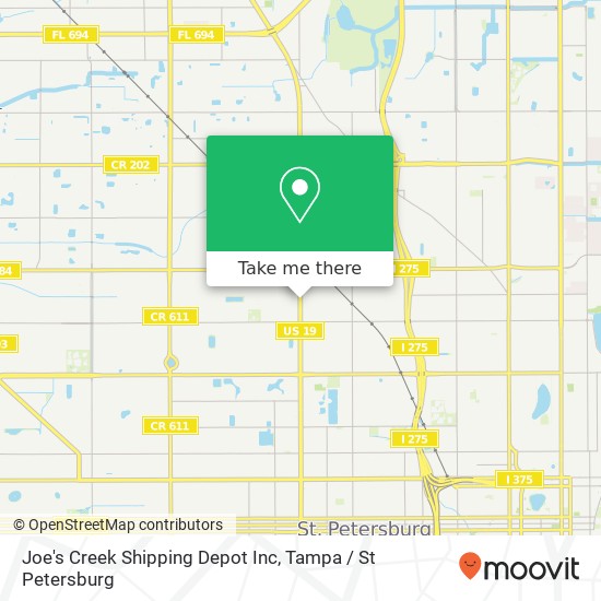 Mapa de Joe's Creek Shipping Depot Inc