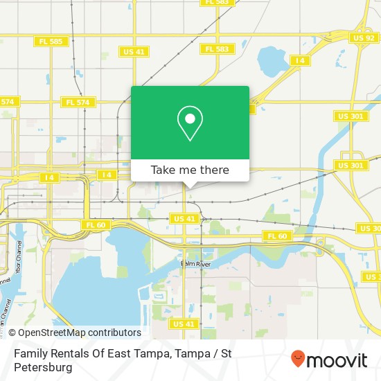 Mapa de Family Rentals Of East Tampa