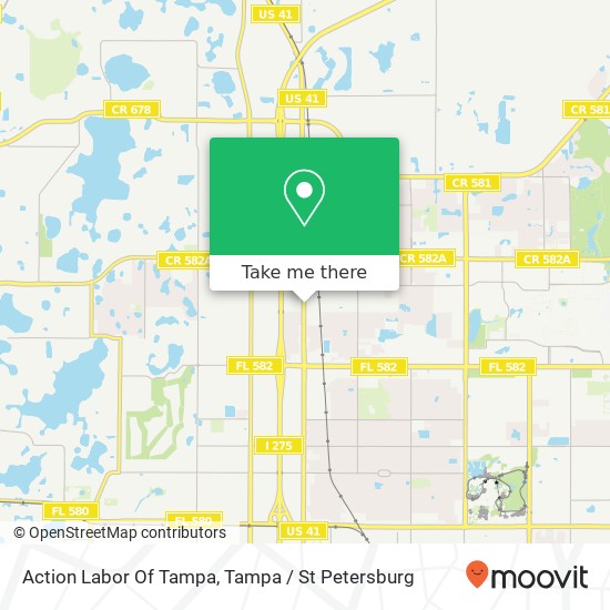 Action Labor Of Tampa map