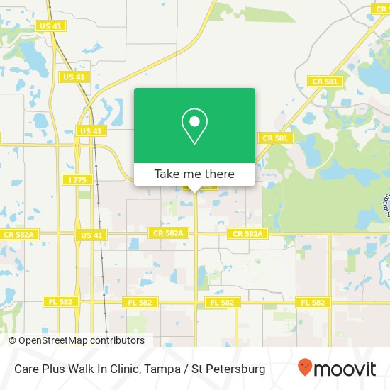 Mapa de Care Plus Walk In Clinic