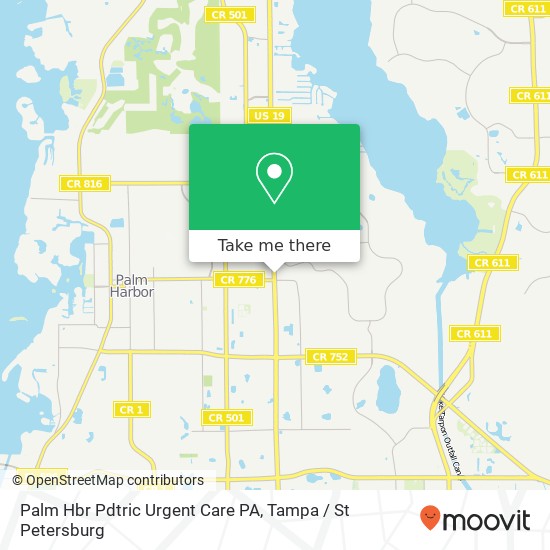 Palm Hbr Pdtric Urgent Care PA map