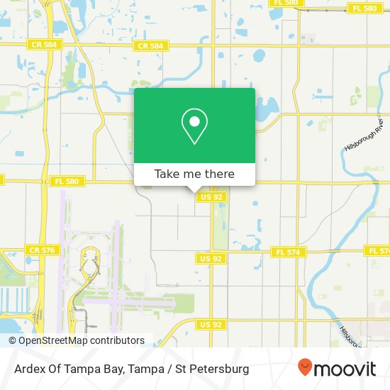 Ardex Of Tampa Bay map