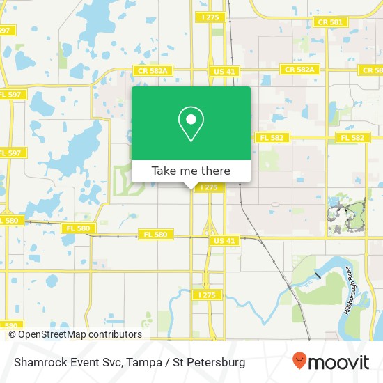 Mapa de Shamrock Event Svc
