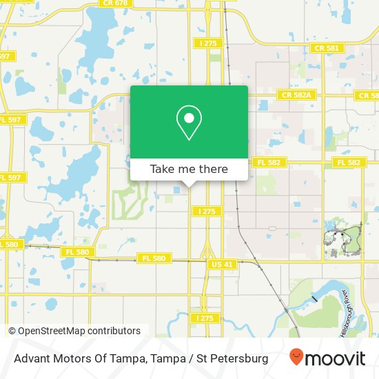 Mapa de Advant Motors Of Tampa