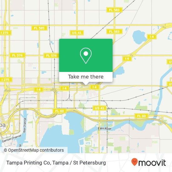 Tampa Printing Co map