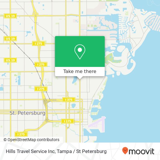 Hills Travel Service Inc map