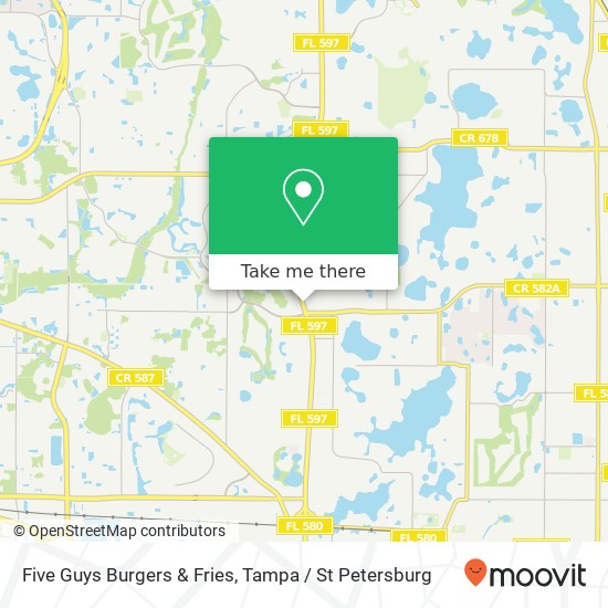 Mapa de Five Guys Burgers & Fries