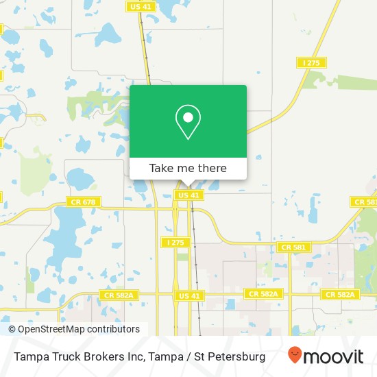 Mapa de Tampa Truck Brokers Inc