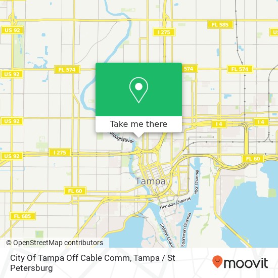 City Of Tampa Off Cable Comm map