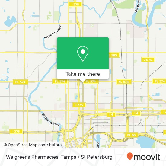 Mapa de Walgreens Pharmacies