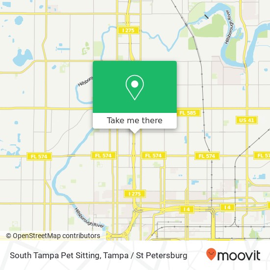 Mapa de South Tampa Pet Sitting