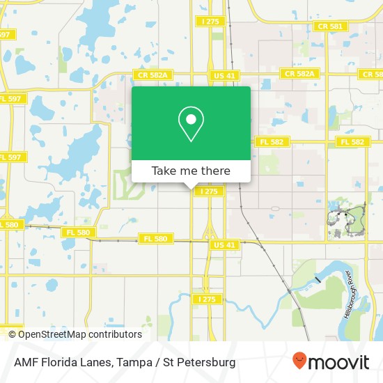 Mapa de AMF Florida Lanes