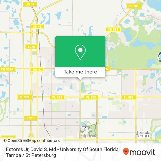 Mapa de Estores Jr, David S, Md - University Of South Florida