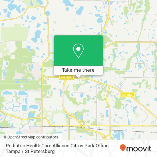 Mapa de Pediatric Health Care Alliance Citrus Park Office