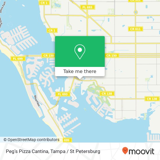 Peg's Pizza Cantina map