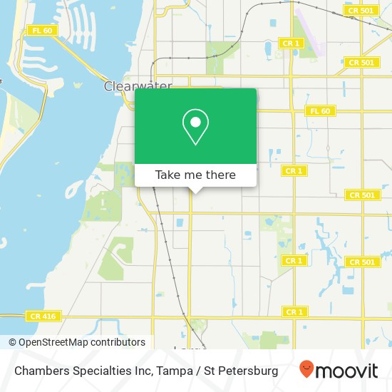 Chambers Specialties Inc map