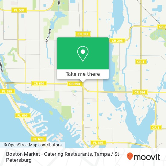 Mapa de Boston Market - Catering Restaurants