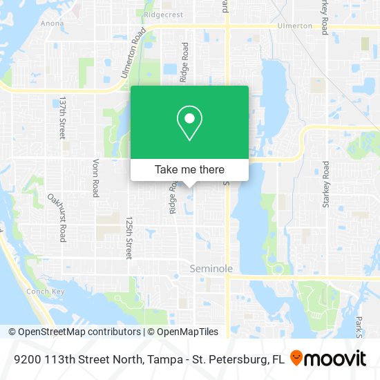 9200 113th Street North map