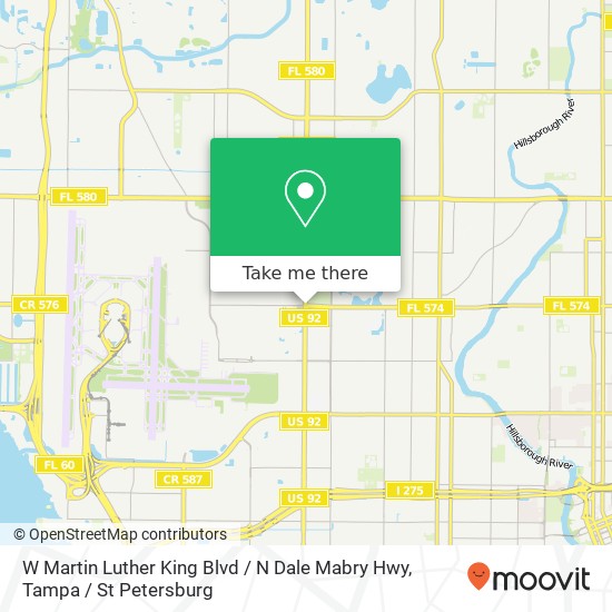 W Martin Luther King Blvd / N Dale Mabry Hwy map