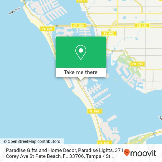 Paradise Gifts and Home Decor, Paradise Lights, 371 Corey Ave St Pete Beach, FL 33706 map