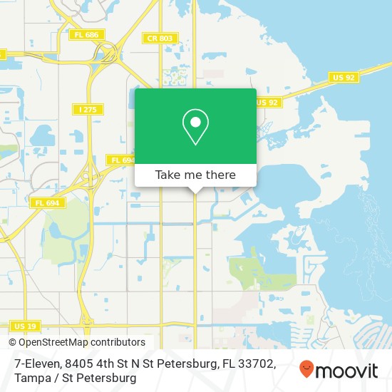 7-Eleven, 8405 4th St N St Petersburg, FL 33702 map