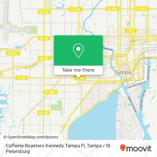 Caffeine Roasters Kennedy Tampa Fl, 2420 W Kennedy Blvd Tampa, FL 33609 map