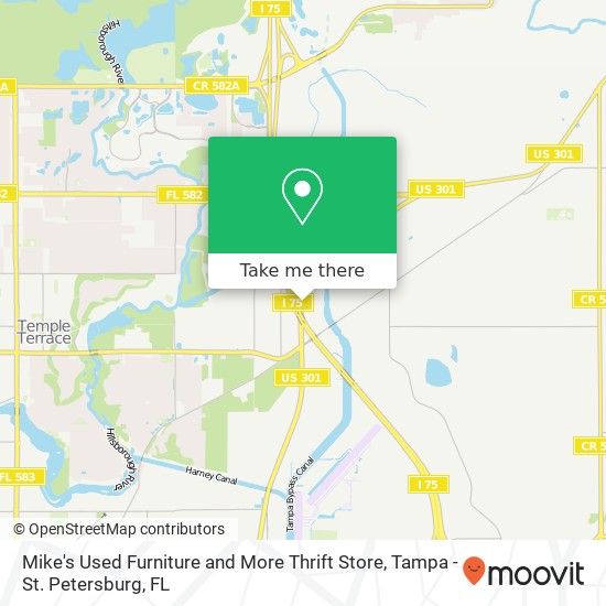 Mapa de Mike's Used Furniture and More Thrift Store, 9923 US Highway 301 N Tampa, FL 33637