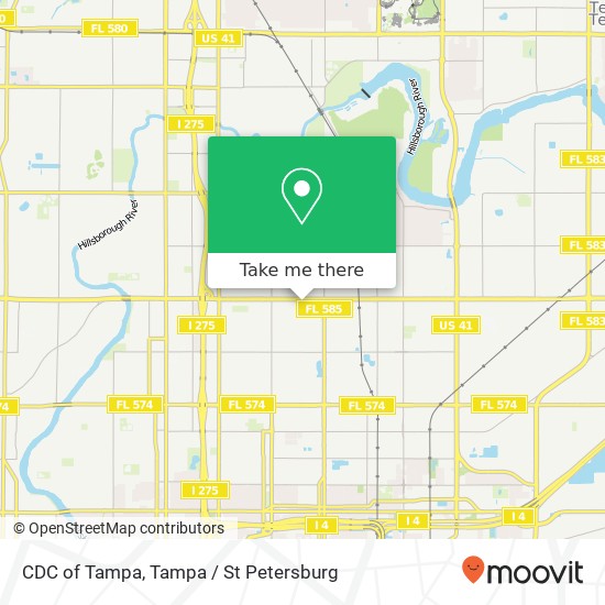 Mapa de CDC of Tampa