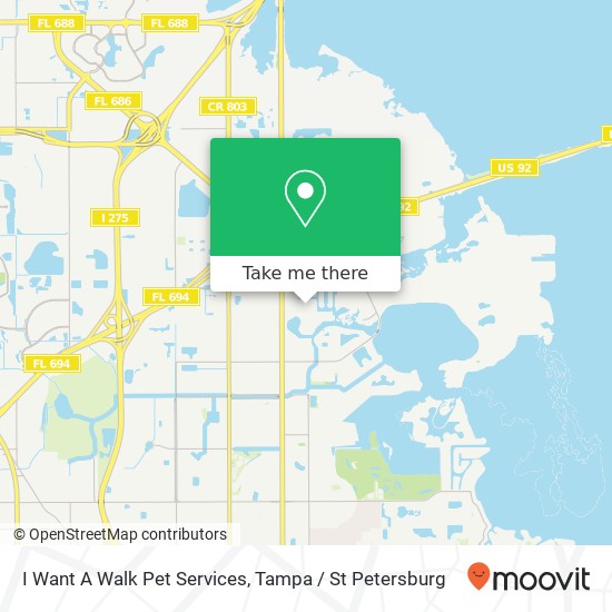 Mapa de I Want A Walk Pet Services