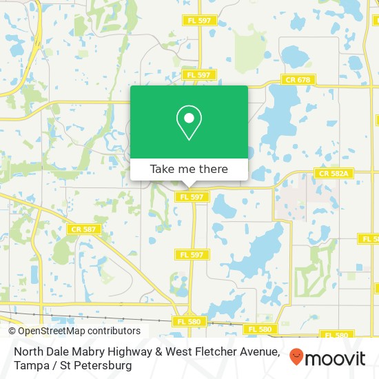 North Dale Mabry Highway & West Fletcher Avenue map