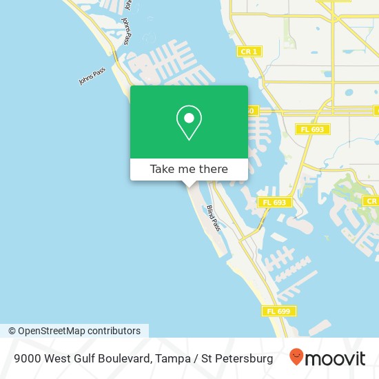 9000 West Gulf Boulevard map