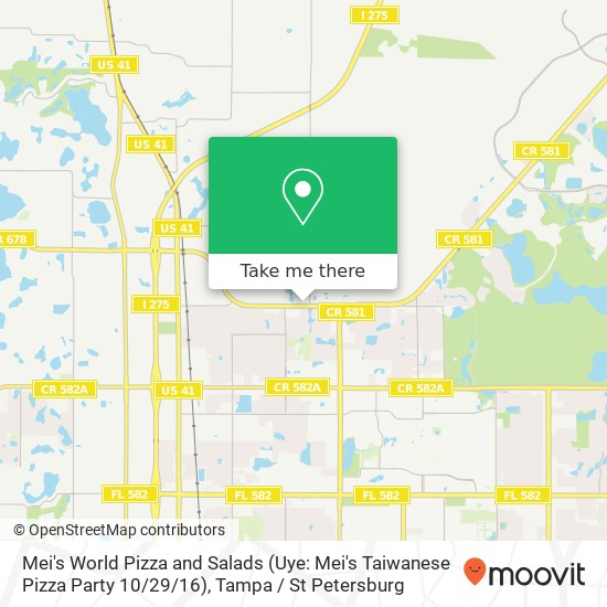 Mapa de Mei's World Pizza and Salads (Uye: Mei's Taiwanese Pizza Party 10 / 29 / 16)